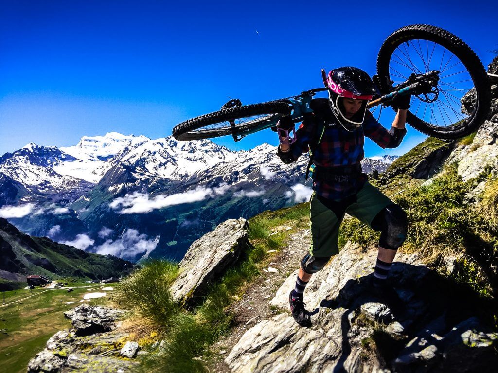 "hike a bike" to reach the best trails
